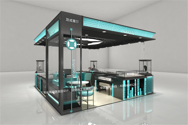 水貝金展loveseal珠寶店設(shè)計與展柜定制